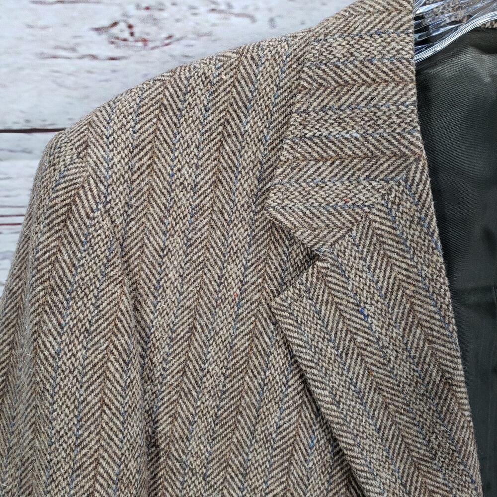 Vintage Panhandle Slim Herringbone Western Elbow Patch Sports Jacket Size 40 - Picture 8 of 14